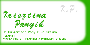 krisztina panyik business card